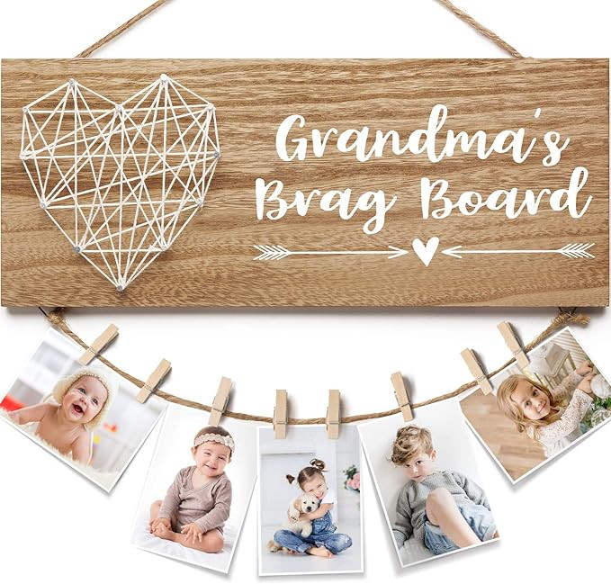 Grandma’s Brag Board Photo Holder Grandma Gifts, Gifts for Grandma from Granddaughter and Grand... | Amazon (US)