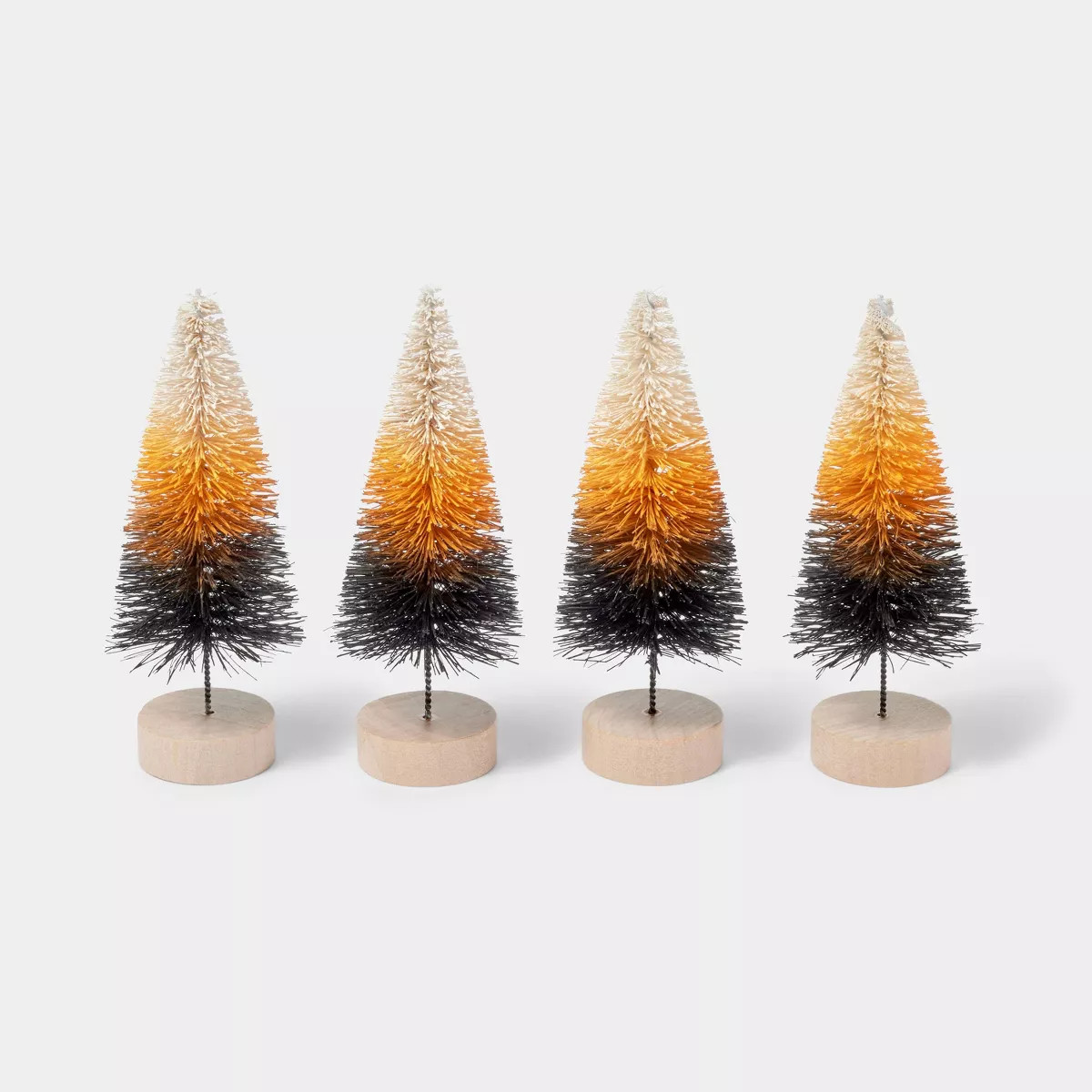 4pk Candy Corn Bottle Brush Tree Halloween Decorative Figurine - Hyde & EEK! Boutique™ | Target