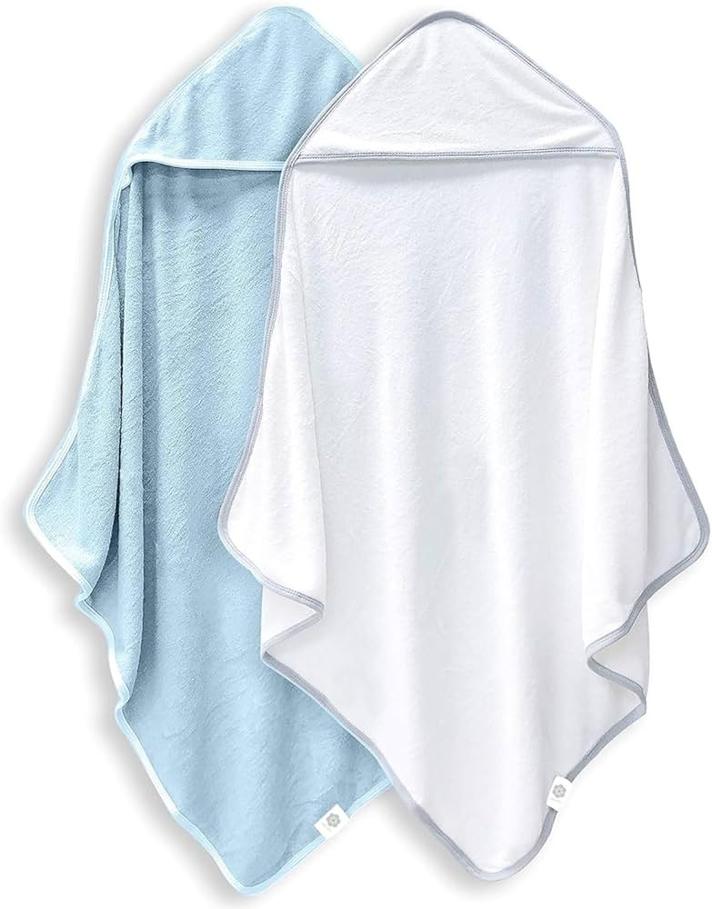 2 Pack Baby Bath Towel - Rayon Made from Bamboo, Ultra Soft Hooded Towels for Babies,Toddler,Infa... | Amazon (US)