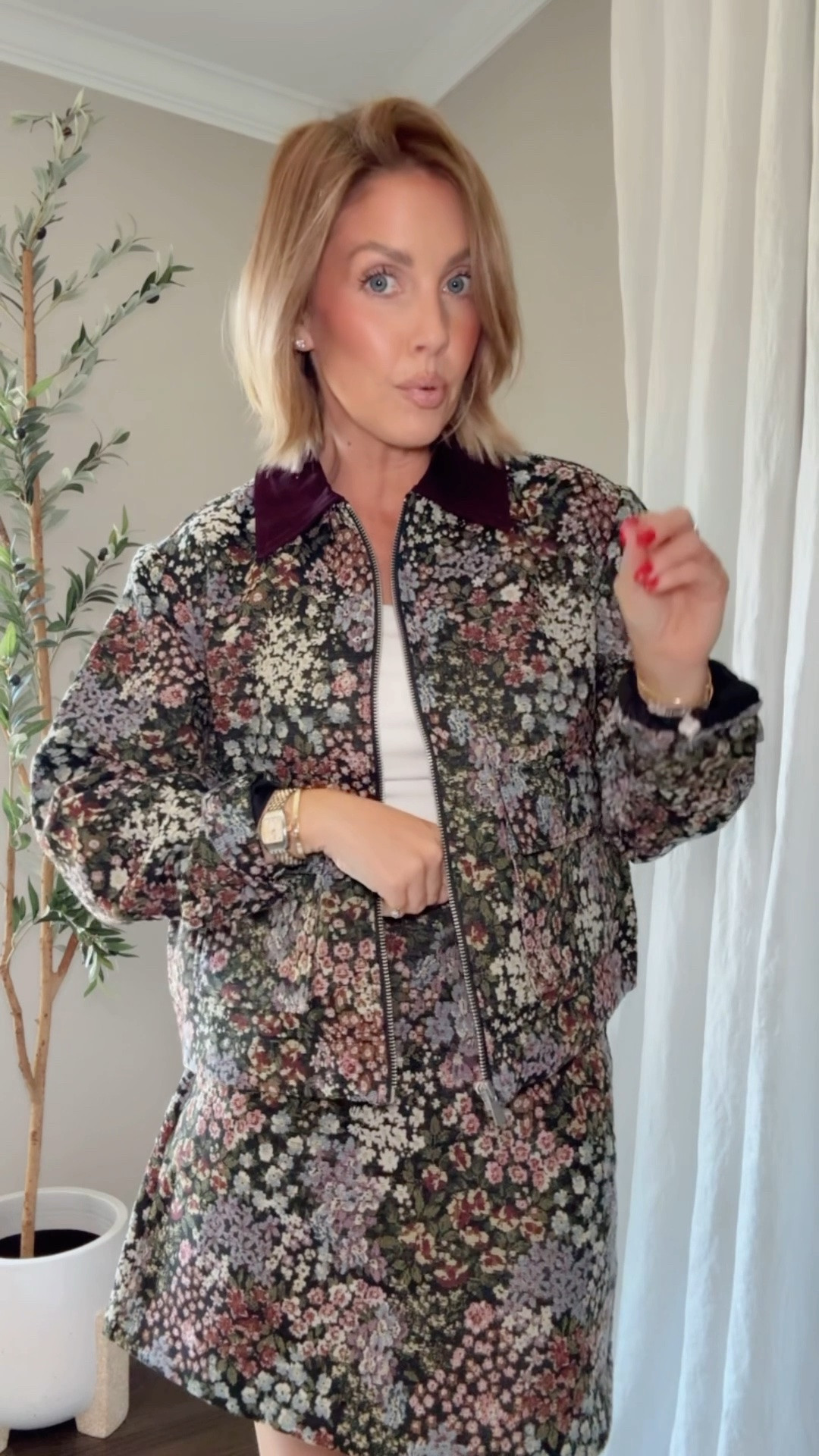 Wearing XS in everything - Walmart set runs slightly large, size down of between 🍁

#LTKootd #LTKOver40 #LTKPetite