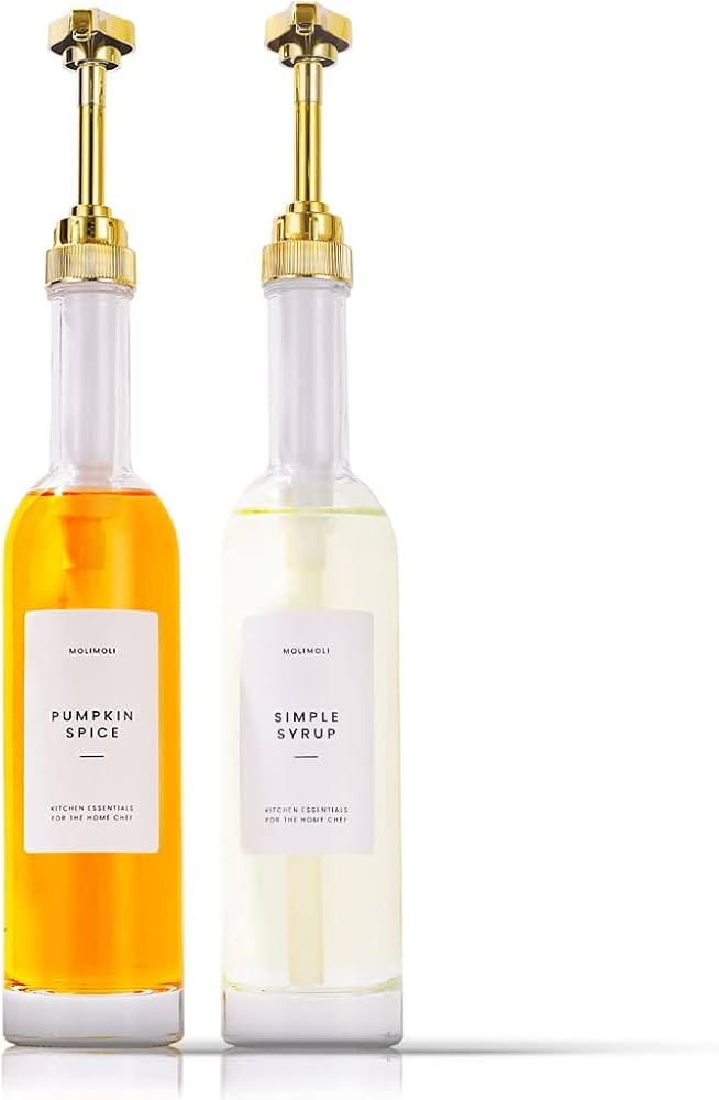 MoliMoli Coffee Syrup Dispenser for Coffee Bar, 350mlCoffee Pump Dispenser, Glass Syrup Bottle w.... | Amazon (US)