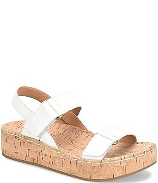 Born Sloan Leather Platform Wedge Sandals - 6 | Dillard's