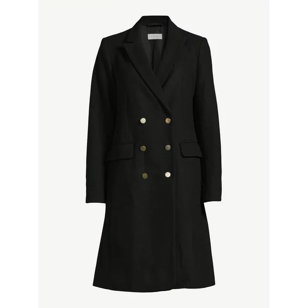 Free Assembly Women's Double Breasted Coat, Midweight - Walmart.com | Walmart (US)