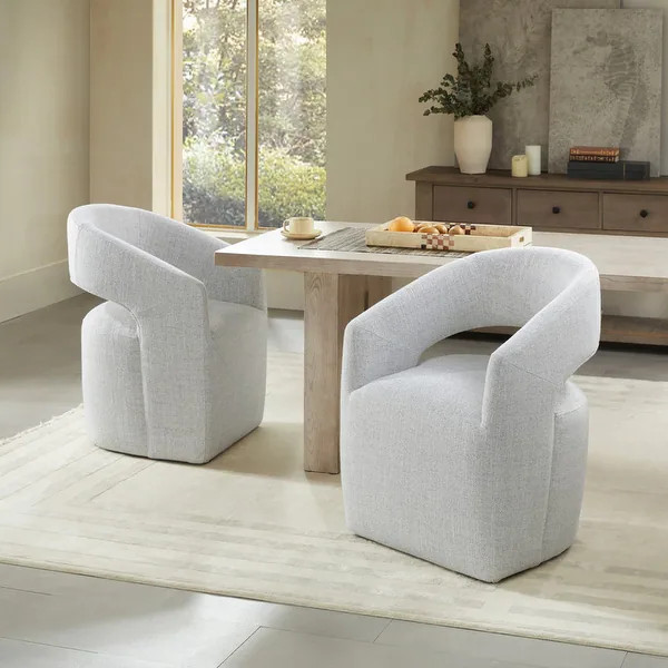 Joey Modern Dining Chair with Caster Wheels & Open Back - N/A | Bed Bath & Beyond
