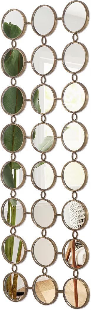 Gold Wall Mirror Decorative Art for Living Room, Bedroom, Above Couch, Entryway or Hallway - 14"X... | Amazon (US)