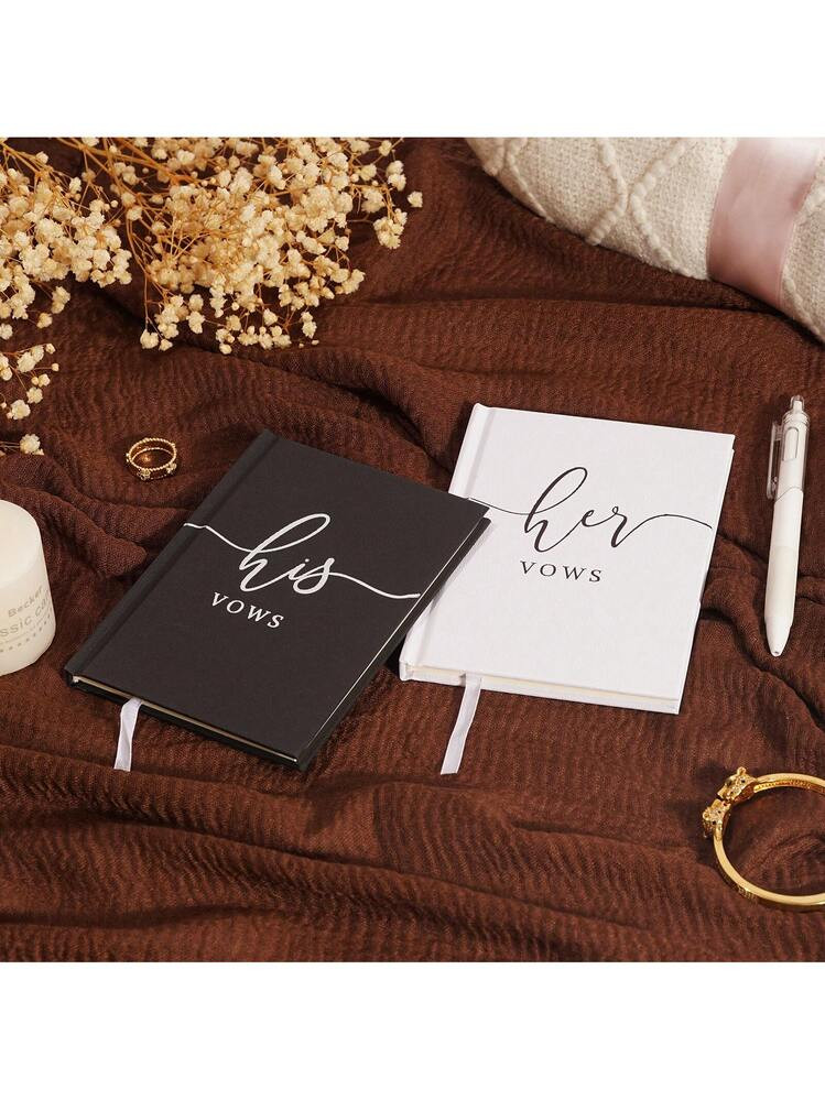 His & Hers Vow Books | SHEIN