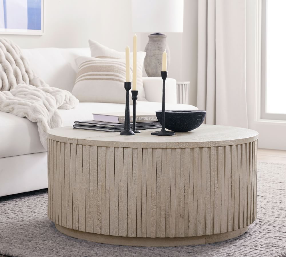 Coloma 40&quot; Round Storage Coffee Table | Pottery Barn (US)