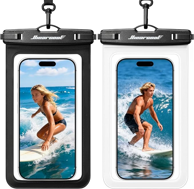 Hiearcool Universal Waterproof Phone Pouch,Underwater Dry Bag for iPhone 17 16 15 14 13 Pro Max X... | Amazon (US)