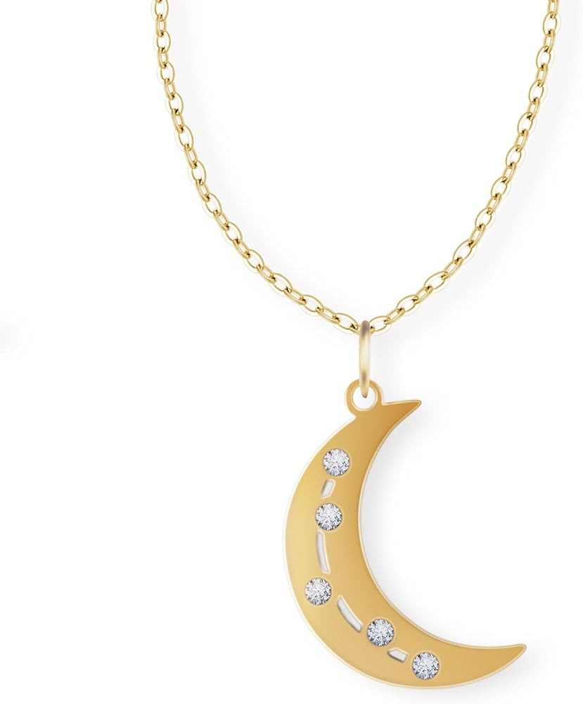 LYBHZDQ Moon Necklace for Women Bar Neckalce Moon Pendant Lariat 18K Gold Simple Necklace for Wom... | Amazon (US)