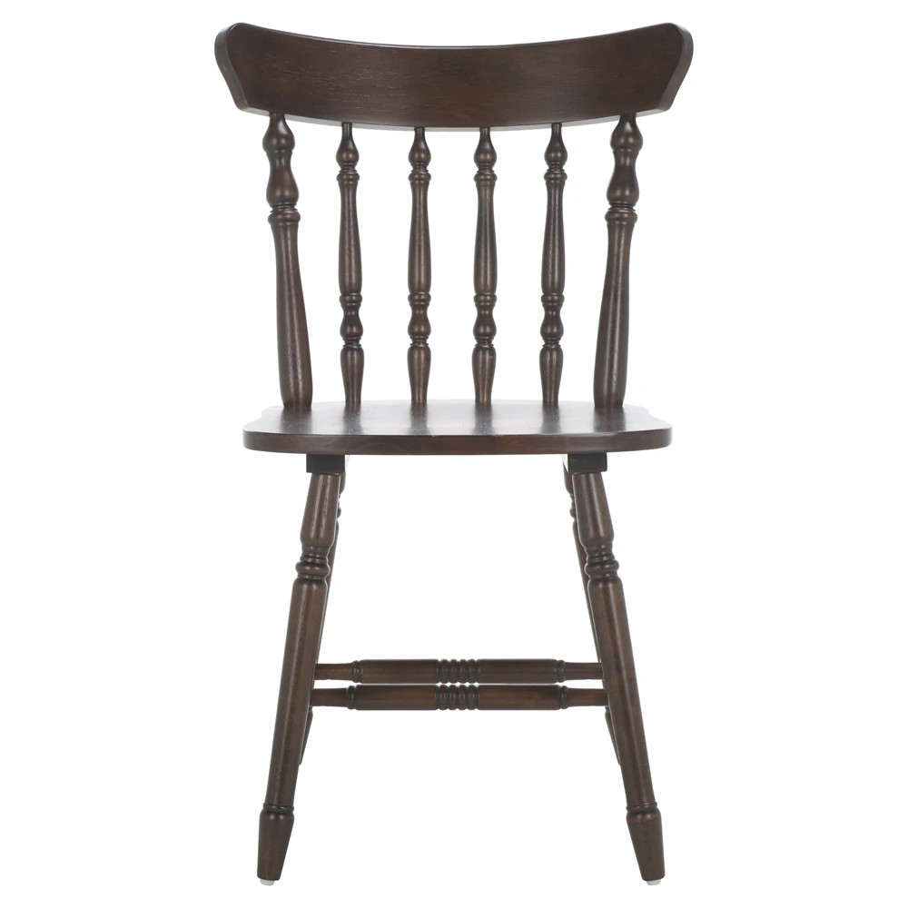 Annie Updated Traditional Dark Brown Wood Windsor Dining Chair - Set of 2 | Kathy Kuo Home