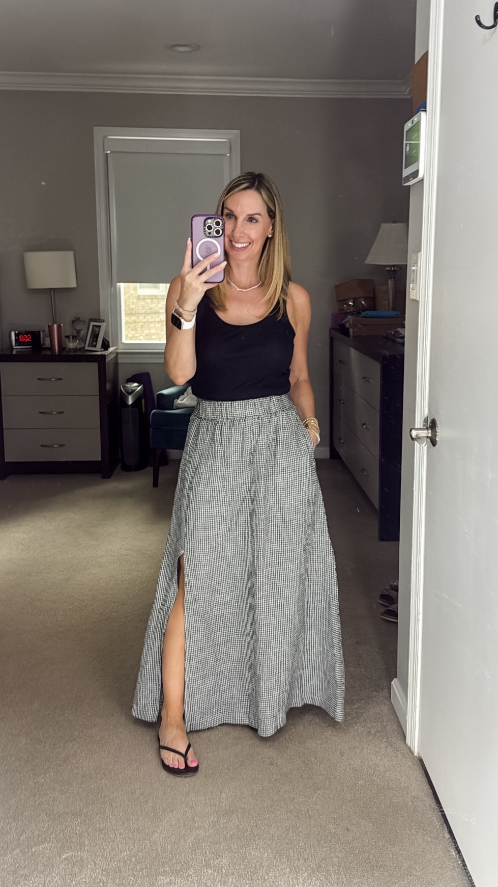 Finally found gingham I can get behind this summer in this linen skirt from Quince
(There’s also midi dress version)

#LTKPetite #LTKOver40