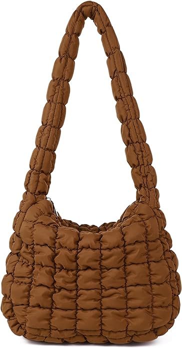 Rejolly Puffer Quilted Shoulder Bag for Women Puffy Bubble Tote Bag Lightweight Nylon Handbag Pad... | Amazon (US)