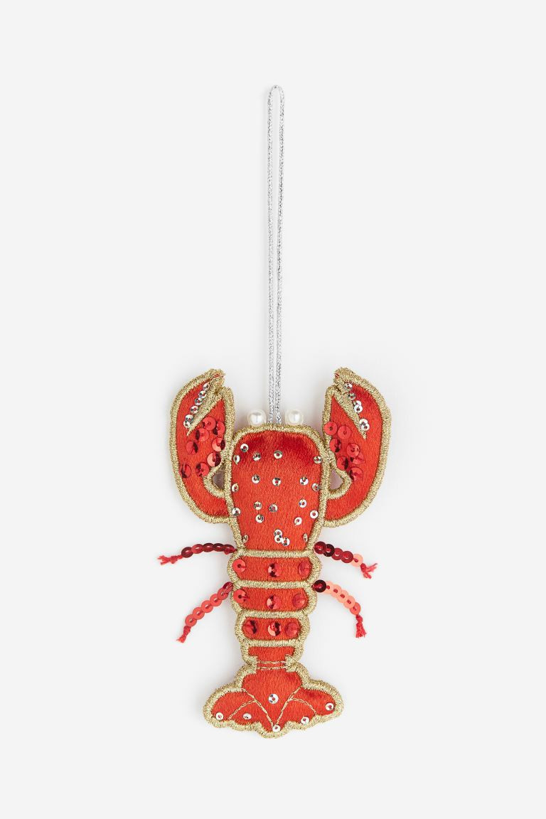 Embellished Christmas Tree Ornament - Orange/lobster - Home All | H&M US | H&M (US + CA)