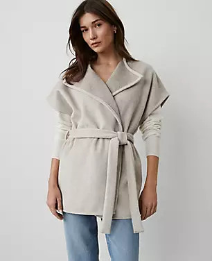 Cap Sleeve Belted Poncho | Ann Taylor