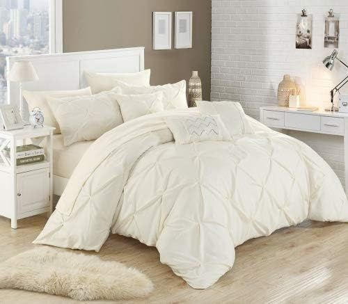 Chic Home 10 Piece Hannah Pinch Pleated, ruffled and pleated complete King Bed In a Bag Comforter... | Amazon (US)