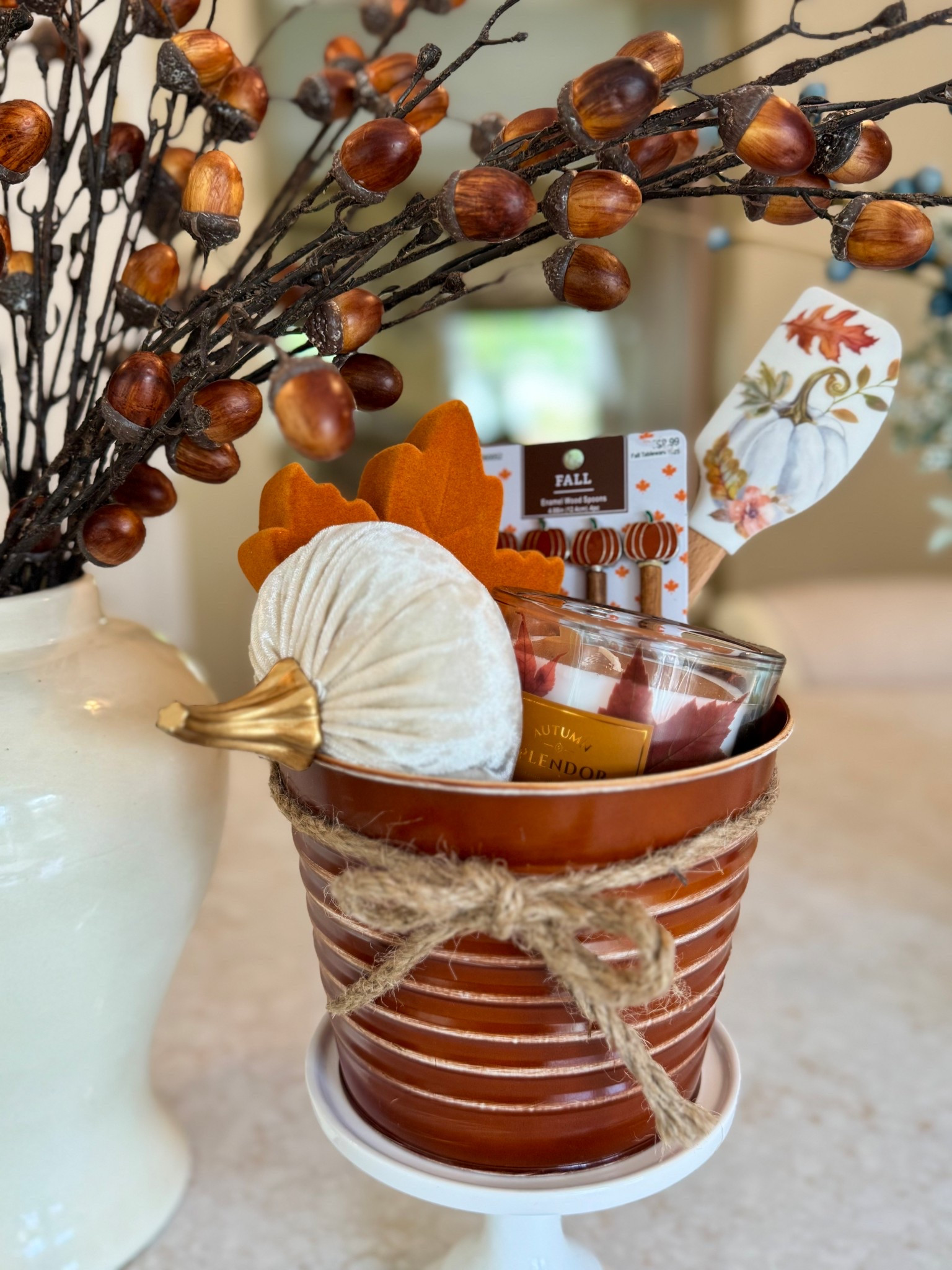 Falling for these festive little gift buckets 🍁✨ Filled with autumn candles, velvet pumpkins, and seasonal goodies — they’re the perfect way to spread cozy vibes this season. Thoughtful, simple, and oh-so-cute for friends, neighbors, or teachers… and truly the perfect autumn gift for best friends! 🎃🍂💛

#LTKhome #LTKseasonal #LTKholiday #LTKgiftguide #LTKunder50 #LTKfall #LTKdecor #LTKhomefinds #LTKgiftideas #LTKcozy #LTKstyletips #LTKinspired #LTKliving #LTKseasonaldecor #LTKautumn #LTKfallstyle #LTKhostess #LTKhomeinspo #LTKtrend #LTKeveryday