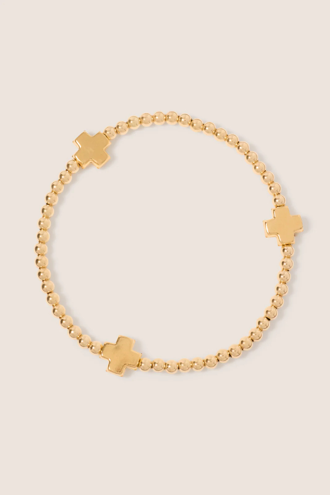 ENEWTON Women's Signature Cross Gold Pattern 3mm Bead Bracelet | Evereve