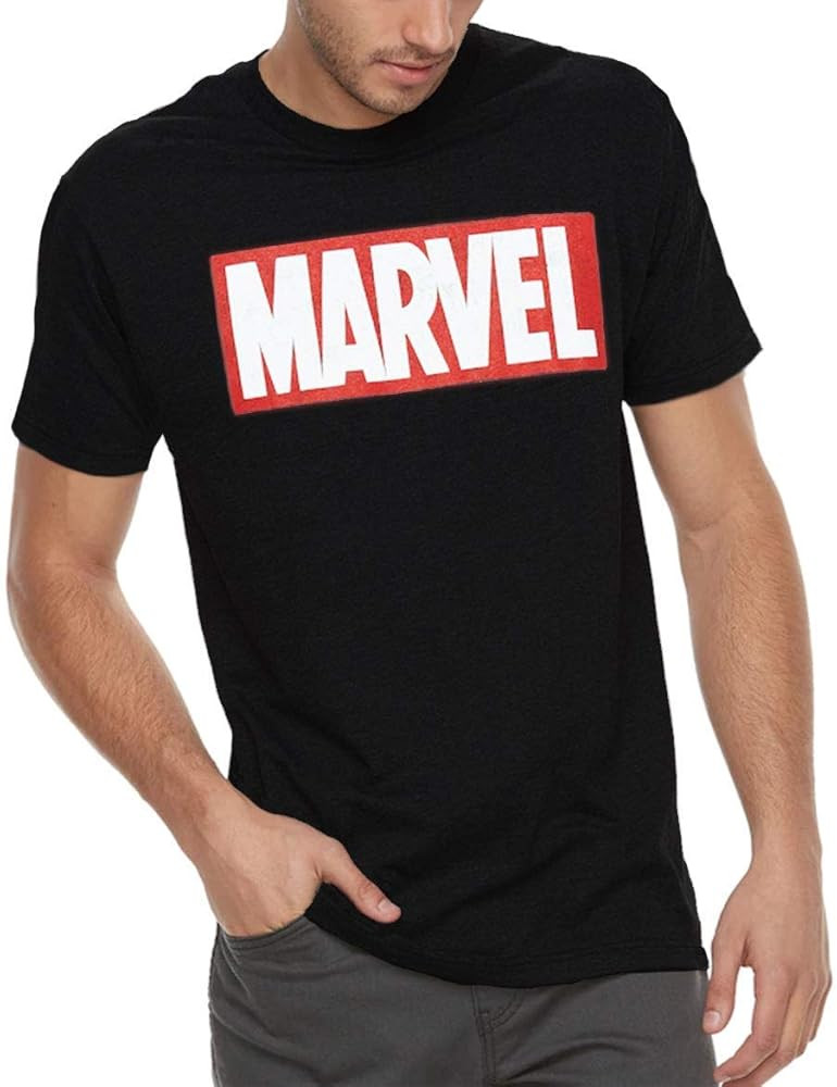 Marvel Men's Comics Simple Classic Logo T-Shirt | Amazon (US)
