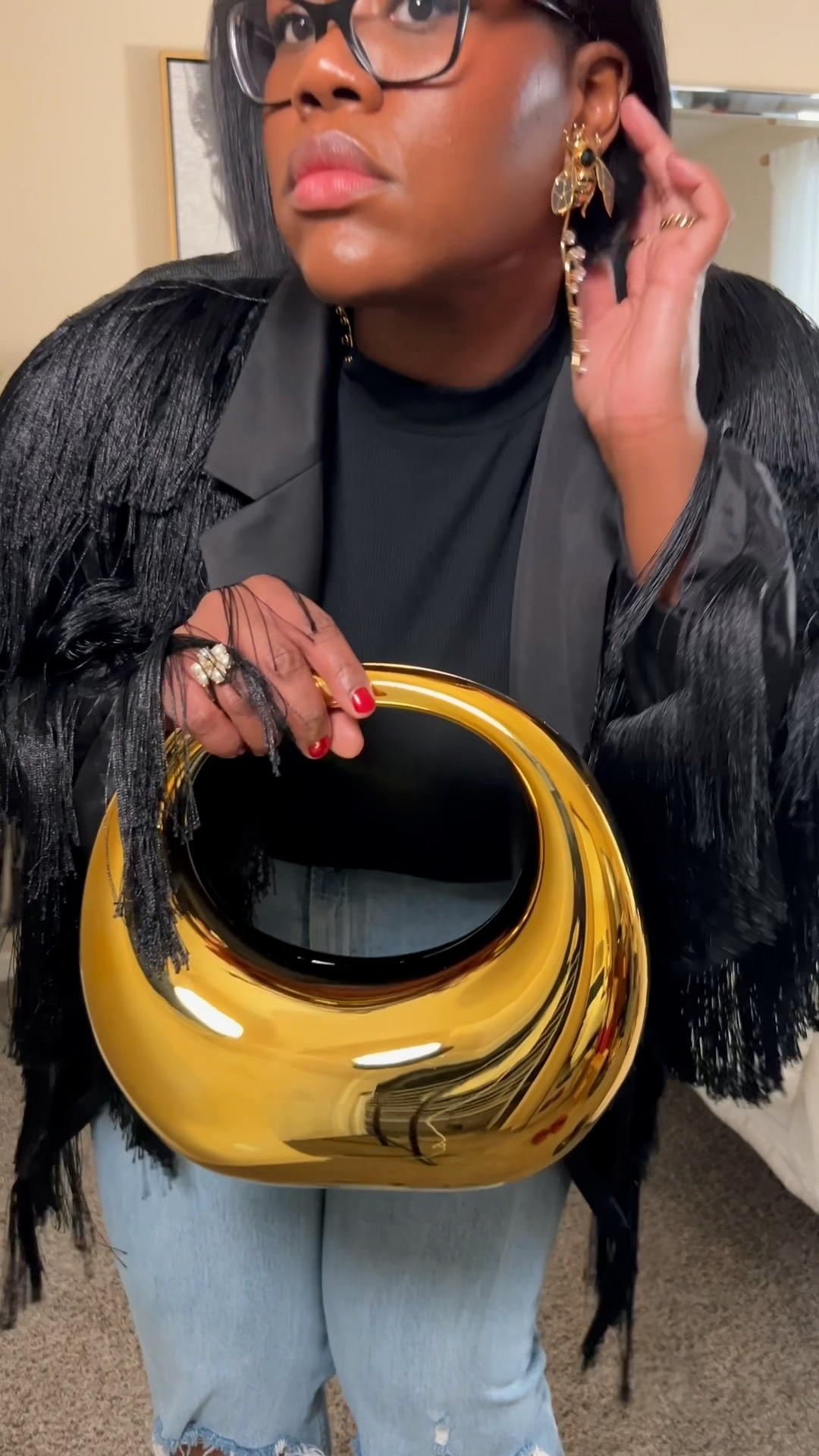 Let’s face it sis, if they say the attire is casual, 9/10 we’re showing up like this! Glam + casual= Glasual! 😅

You can easily tone this look down with a structured or oversized blazer to make it a more traditional casual style! Swap out the mock neck top for a crisp white button down for a more polished look.  

#LTKSpringSale #LTKstyletip #LTKmidsize