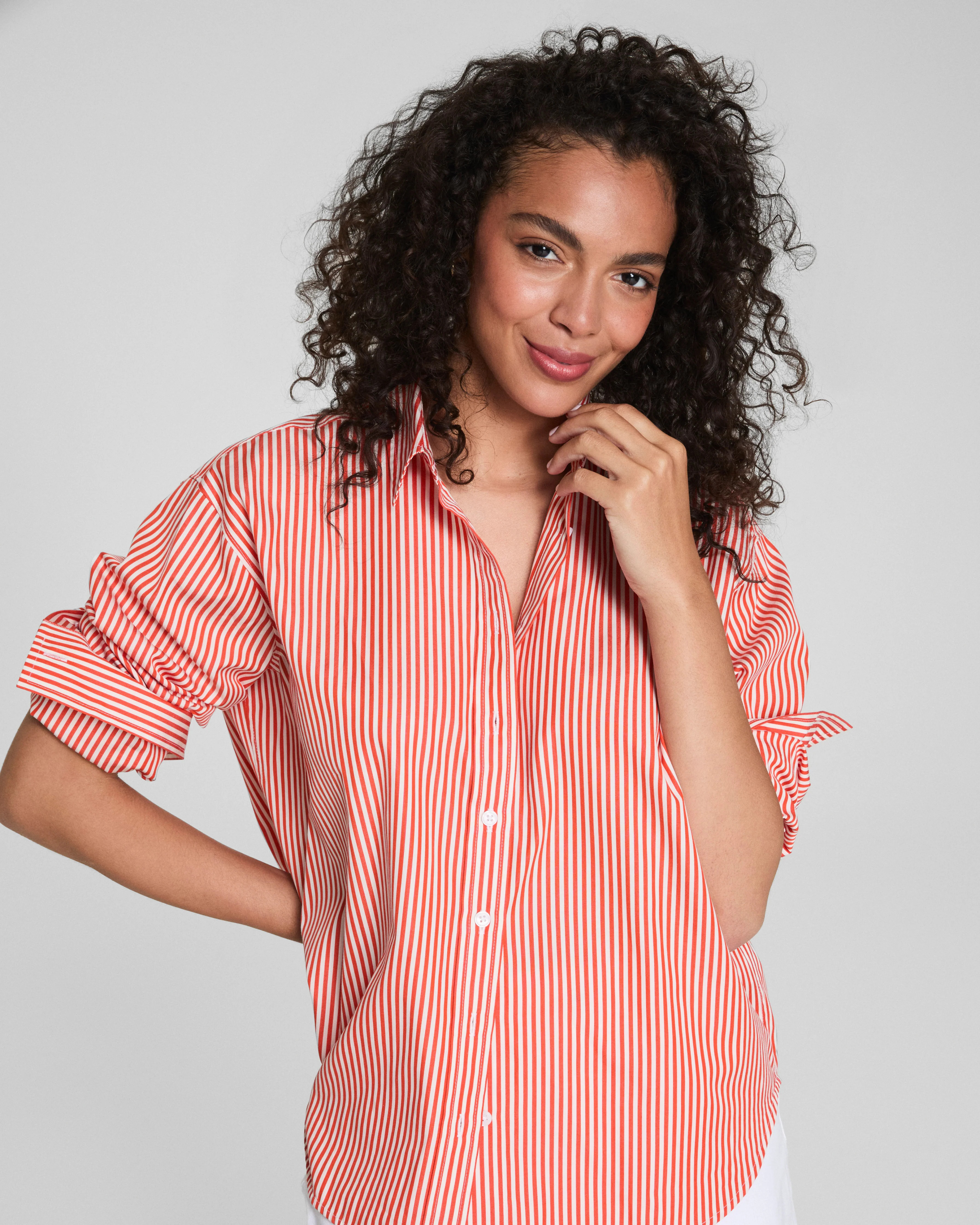 SPANX® Poplin Oversized Button-Up Shirt | Spanx