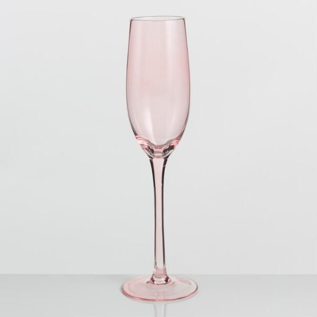 Blush Pink Champagne Flutes Set of 4 | World Market