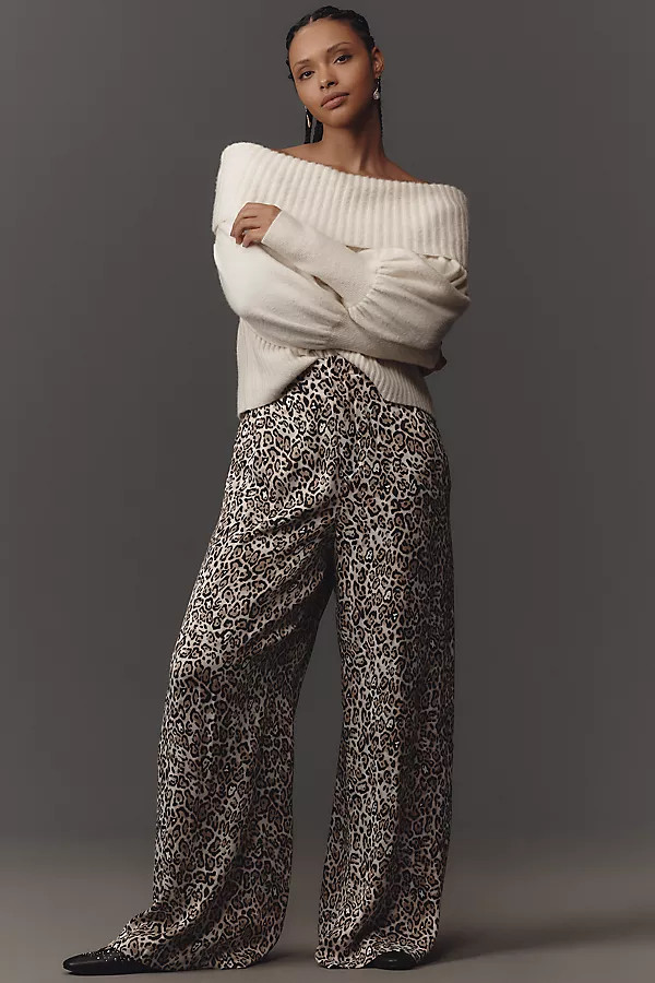 Maeve Printed Pull-On Pants | Anthropologie (US)