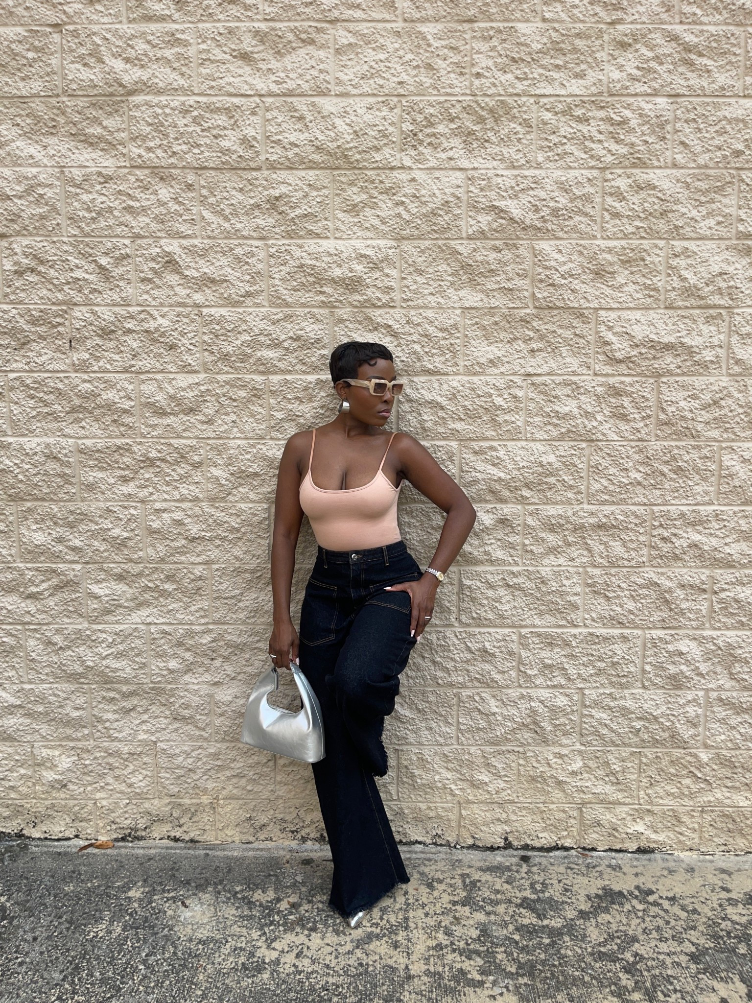 Dark wash wide leg barrel denim jeans , marques Almeida, fall outfit denim idea,  

#LTKStyleTip