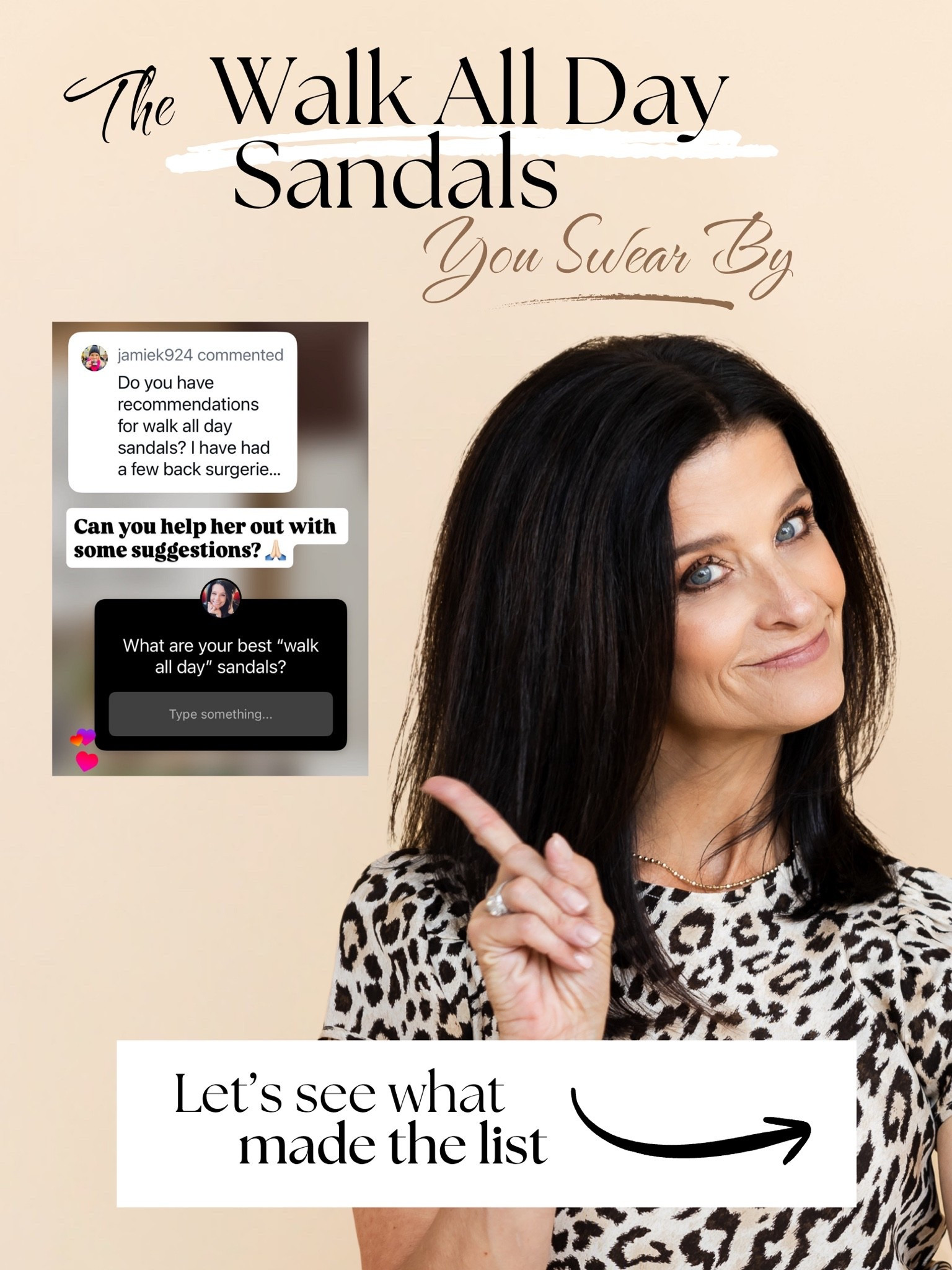 I asked:

What are your best “walk-all-day” sandals?

The response was incredible.

There were far too many recommendations to feature them all, but a few brands kept coming up again and again. So I rounded up the most-mentioned sandals and, for each brand, linked the specific style I’d personally choose.

One brand, though, wasn’t just the favorite—it was the clear winner.

If you’re looking for comfortable sandals for travel, sightseeing, or simply spending long days on your feet, this is a great place to start.

Thank you to everyone who chimed in!

#LTKOver40 #LTKTravel