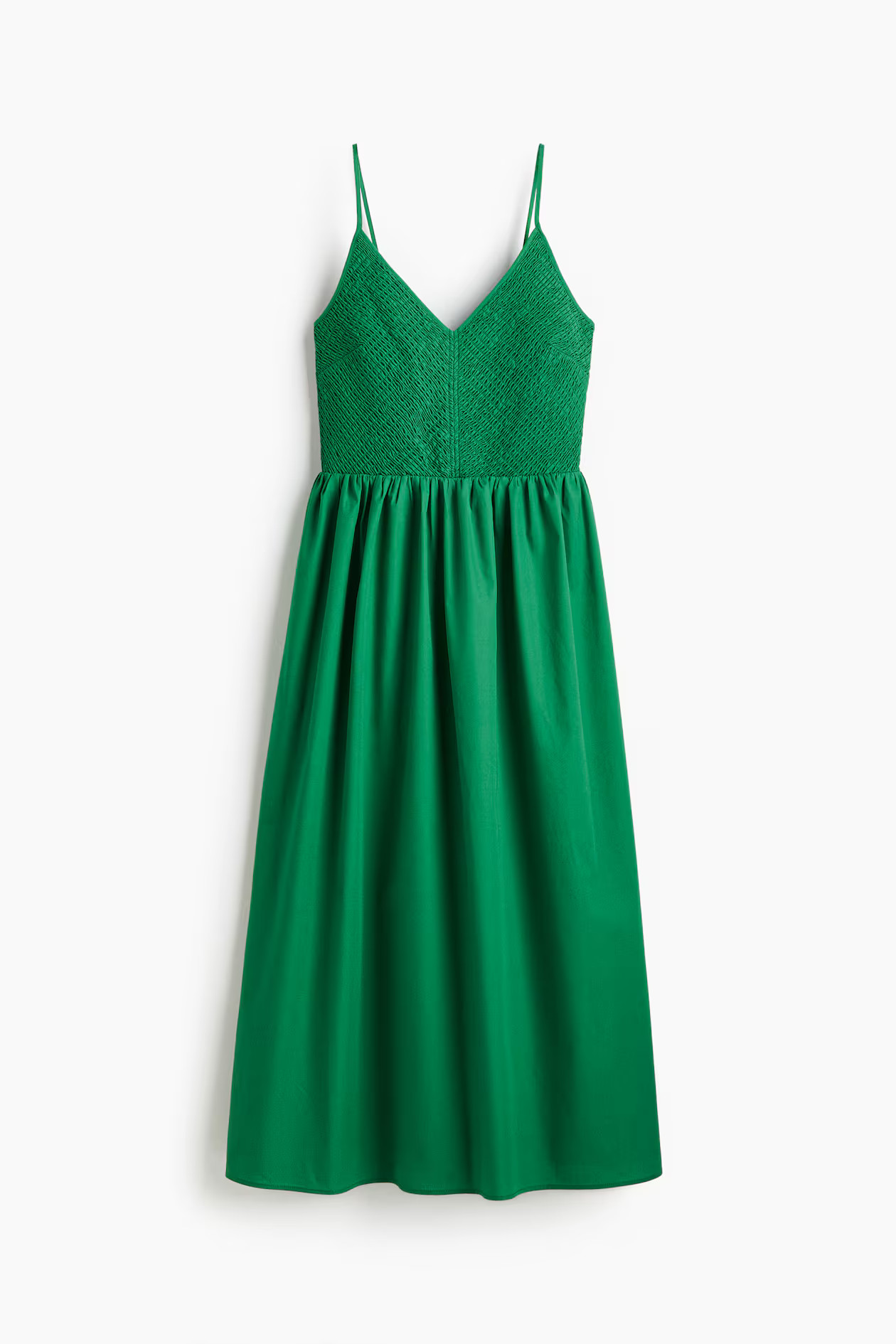 Smocked-Bodice Cotton Dress | H&M (US + CA)