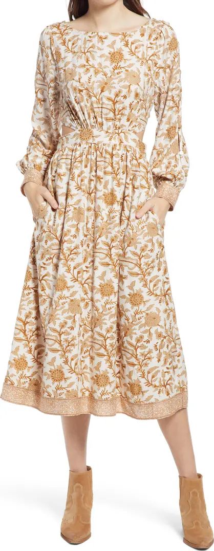 Cleobella Gracey Print Long Sleeve Midi Dress | Nordstrom | Nordstrom