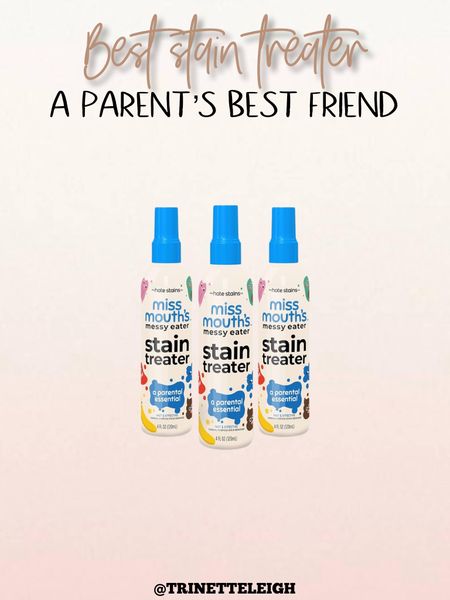 Miss Mouth's Messy Eater Stain Treater Spray - 4oz 3 Pack Stain Remover - Newborn & Baby Essentials - No Dry Cleaning Food, Grease, Coffee Off Laundry, Underwear, Fabric. Amazon find. Baby registry must have. Parent hack.

#LTKhome #LTKkids #LTKbaby