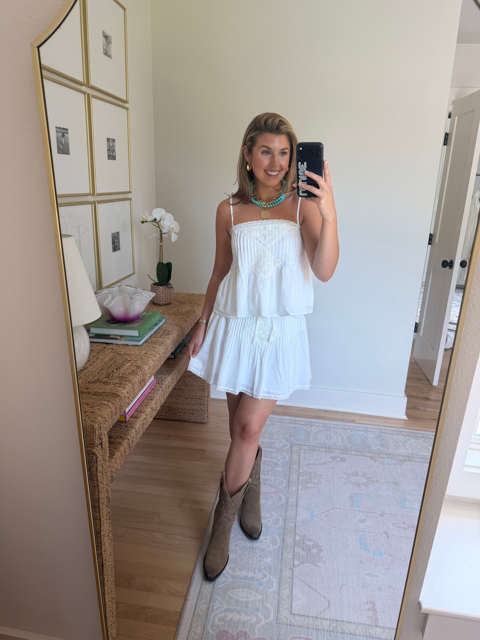Matching white set for summer! Wearing a S in both - runs big IMO!