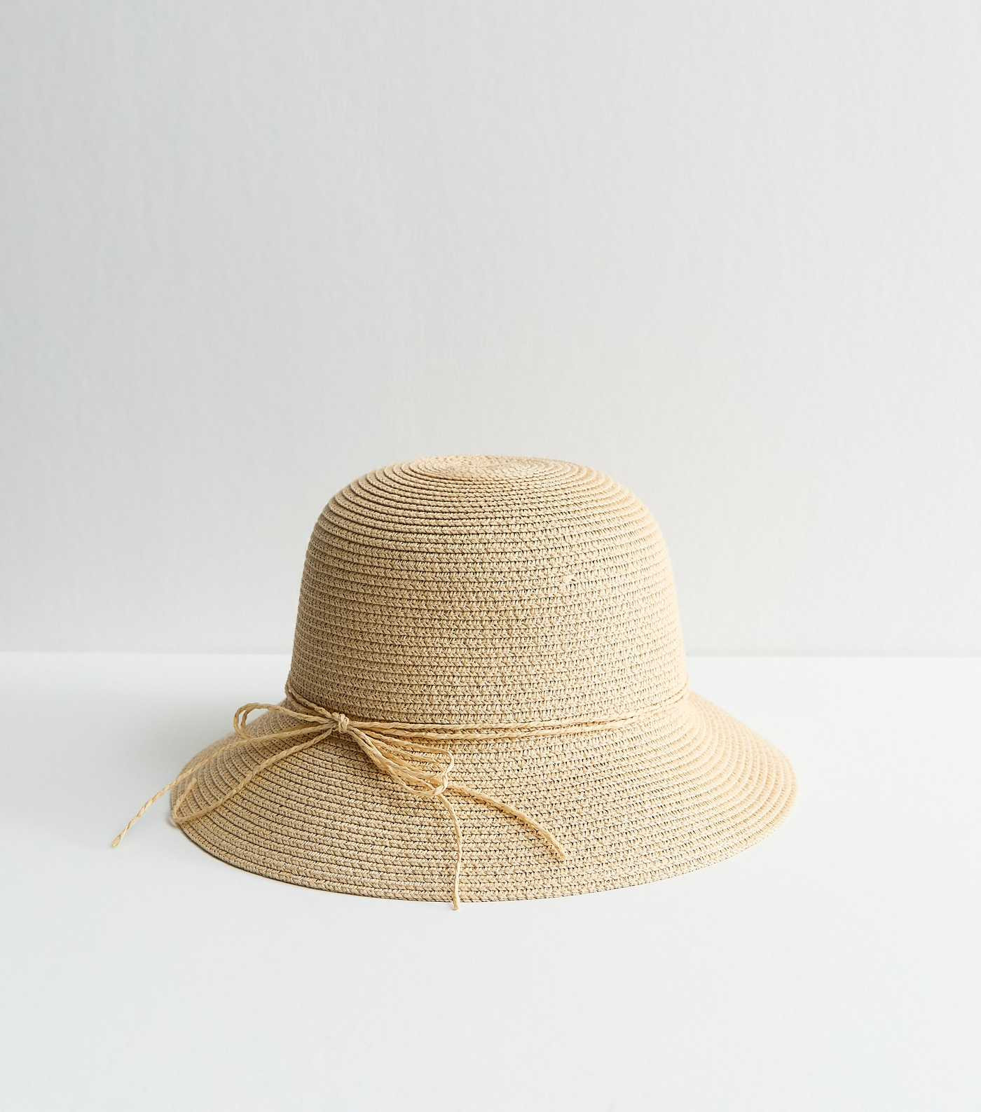 Stone Straw Bow Bucket Hat | New Look | New Look (UK)