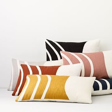 Crewel Rounded Pillow Cover | West Elm (US)