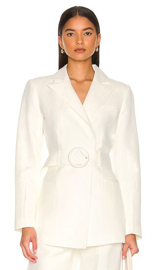 Florina Blazer in Ivory | Revolve Clothing (Global)