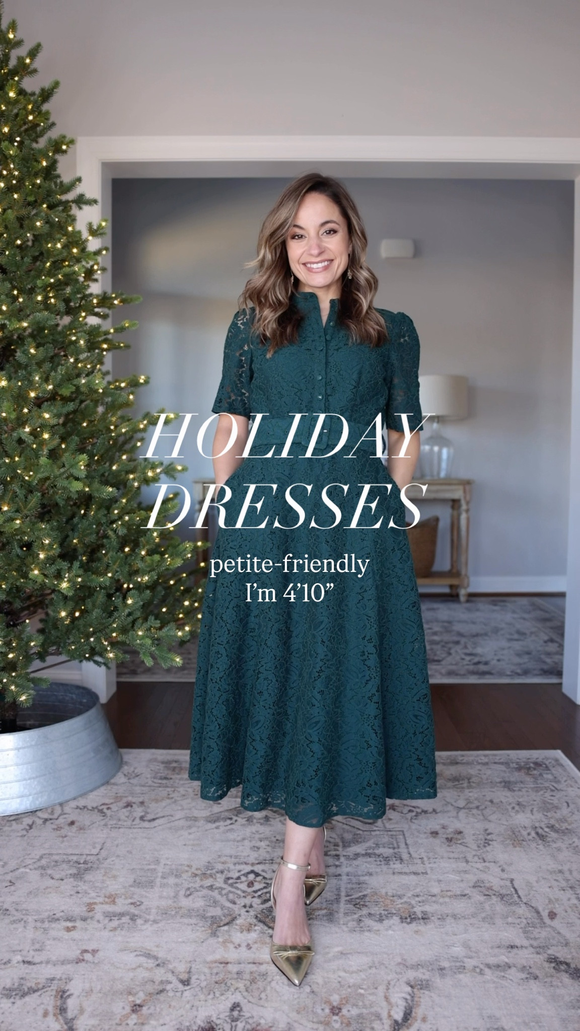 Three petite-friendly holiday dresses! 

Green Lace Dress: Petite 0 - runs large at the chest
Black Metallic Dot Dress: Petite 0 - tts
Purple Velvet Dress: Petite 0 - runs large at the chest


#LTKHoliday #LTKPetite