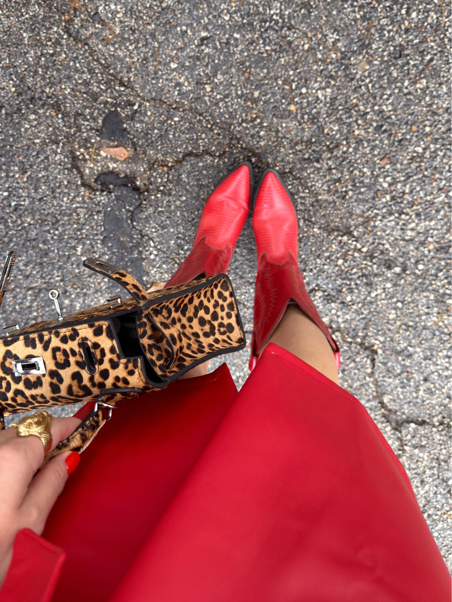 vintage cowboy boots // red // rodeo // cowgirl // leopard  

 #LTKootd
