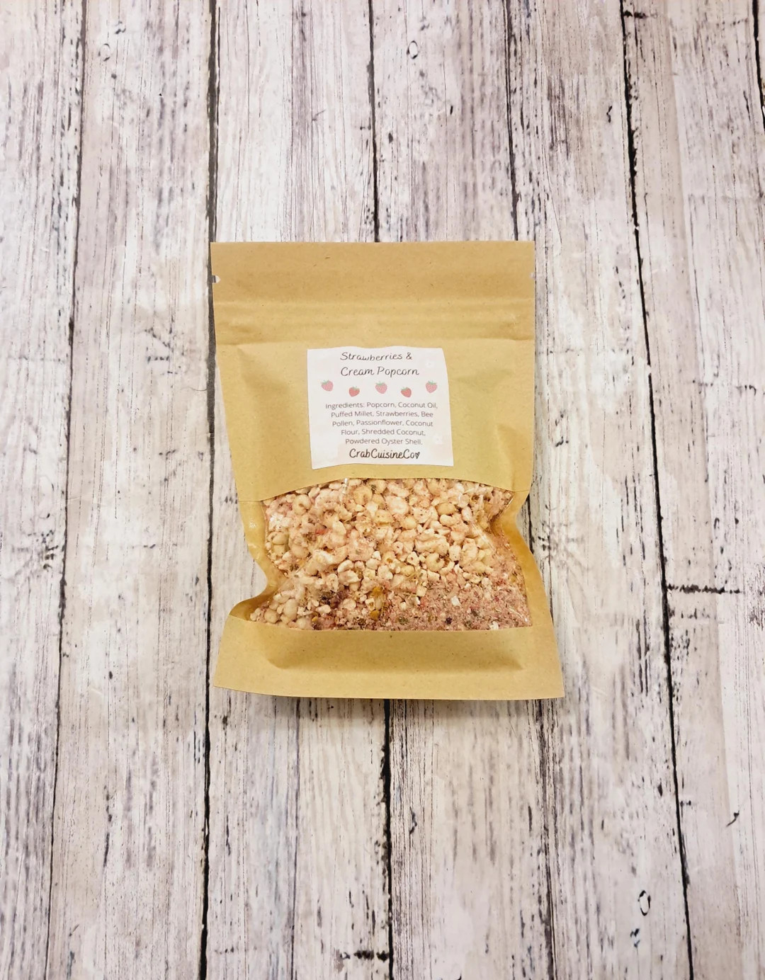 Strawberries & Cream Popcorn - Popcorn Mix - Hermit Crab Food - Homemade - Popcorn Mix - Crabcuis... | Etsy (US)