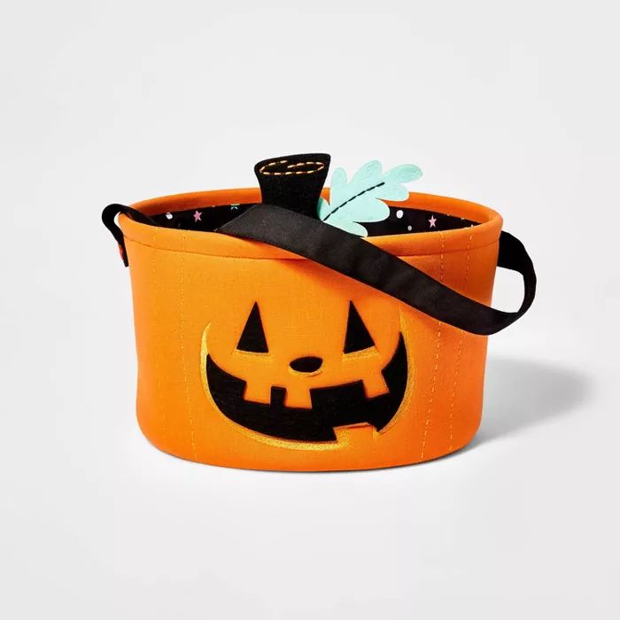 Orange Pumpkin Halloween Candy Fabric Basket - Hyde & EEK! Boutique™ | Target