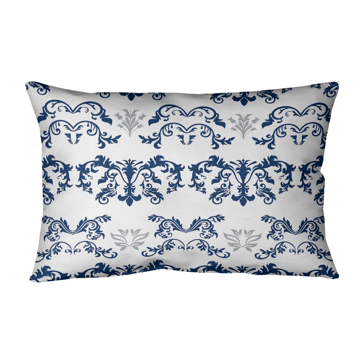 Damask Linen Reversible Throw Pillow | Wayfair North America