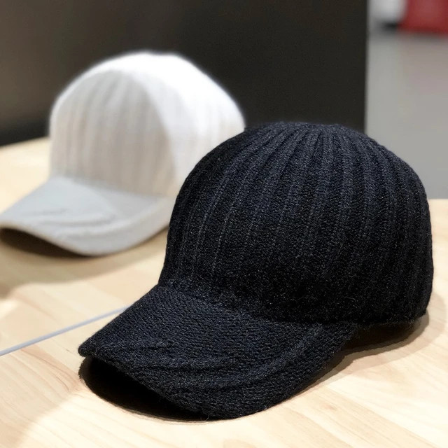 Outono e inverno coreano malha chapéu 2021 novas senhoras cor pura lã quente bonés japonês al... | Aliexpress BR (BR)