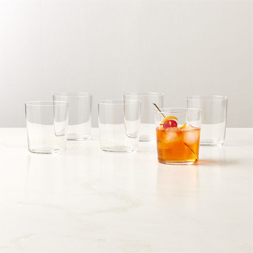 Marta Double Old-Fashioned Glasses Set of 6 + Reviews | CB2 | CB2