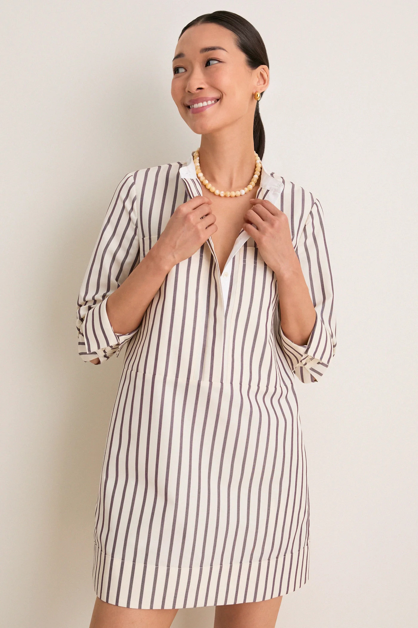 Wine Stripe Rohan Shirt Dress | Tuckernuck (US)