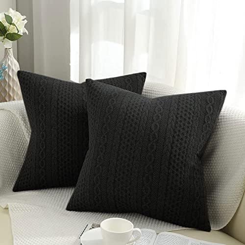 2 Cable Knit Pillow Covers | Amazon (US)