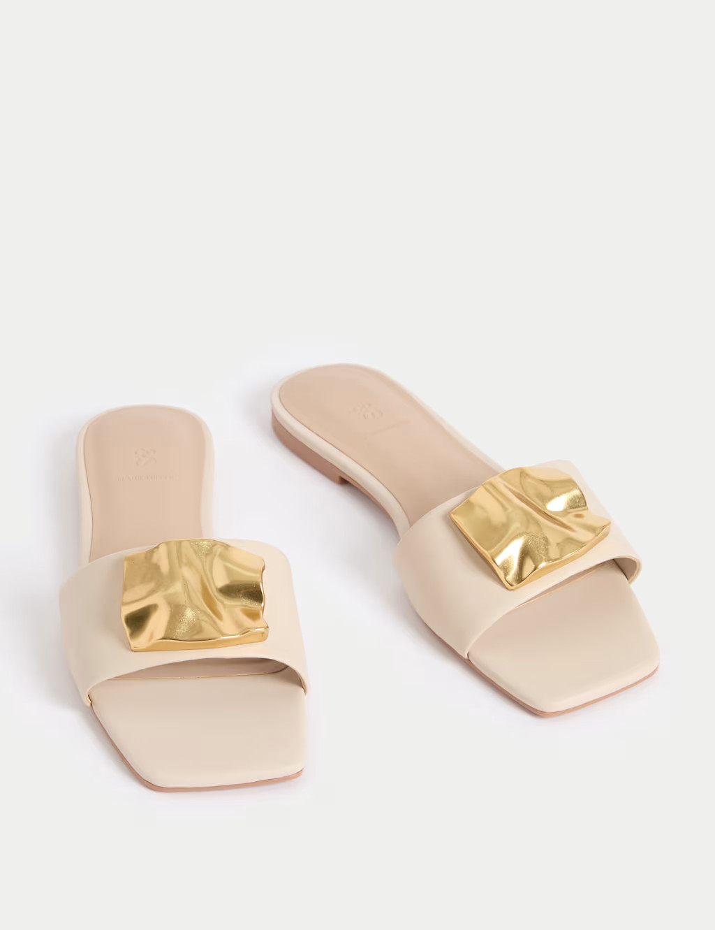 Leather Gold Detail Flat Mule Sandals | Marks & Spencer (UK)