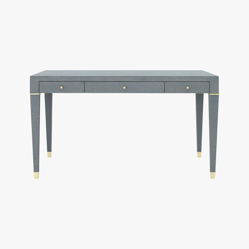 Claire Grey Linen Desk | Dear Keaton