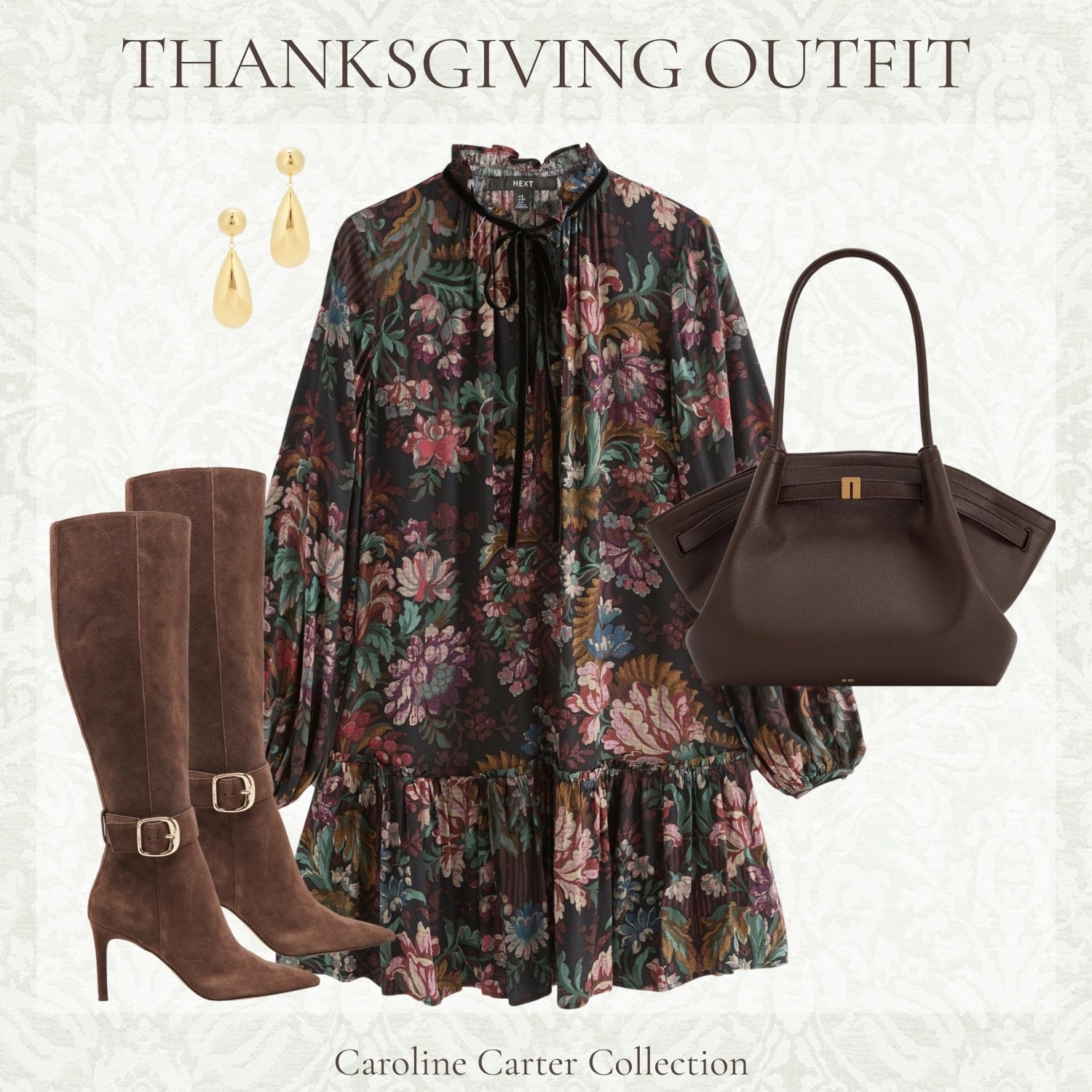 Floral & feminine for Thanksgiving 🍂✨ The perfect mix of cozy and chic.

Thanksgiving outfit, fall dress, floral dress, knee high boots, brown boots, fall fashion, autumn outfit, chic fall style, Caroline Carter Collection, holiday outfit, classic fall look, feminine fall style

#LTKStyleTip #LTKHoliday #LTKSeasonal