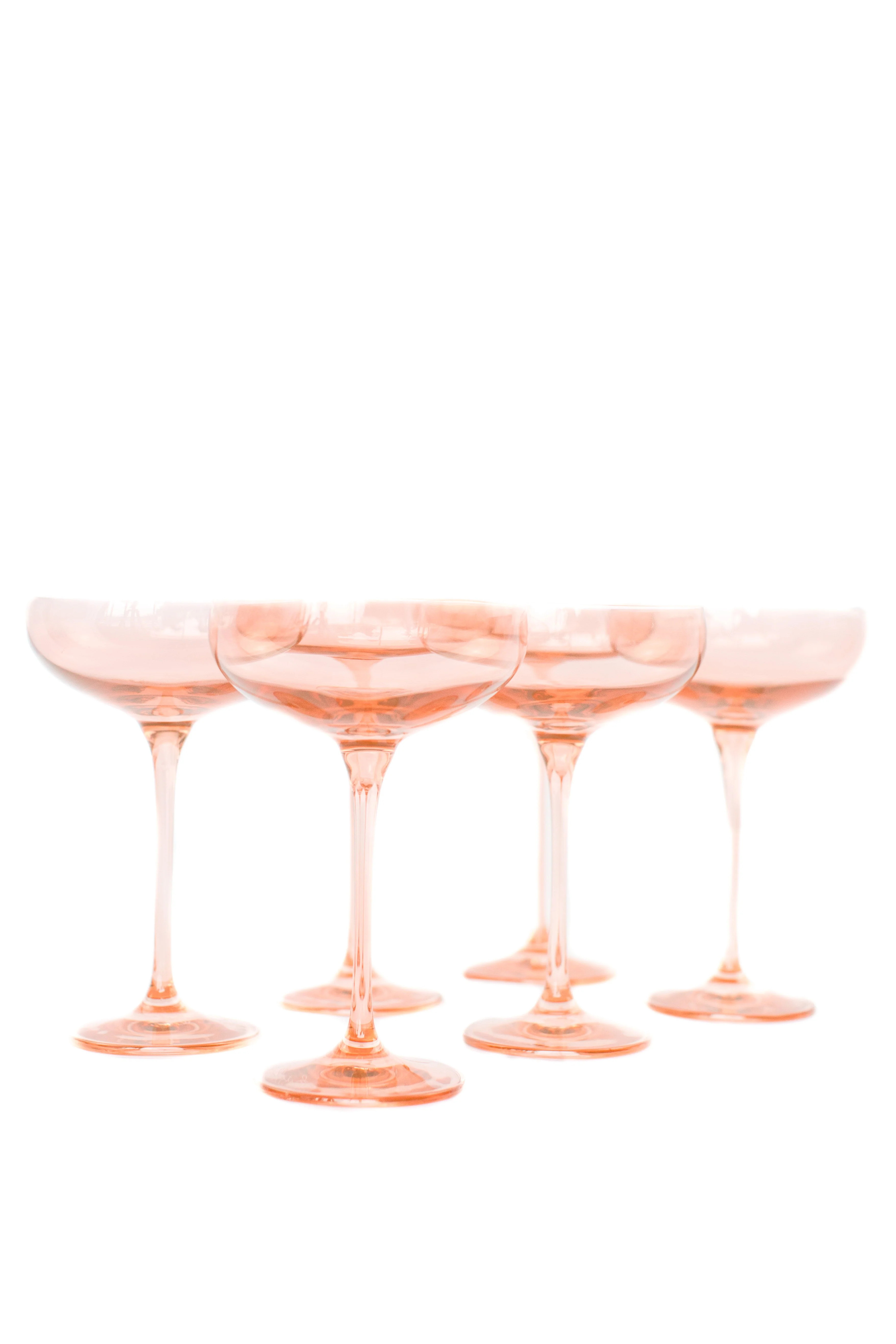 Blush Pink Champagne Coupe Stemware (x 6) | Meri Meri