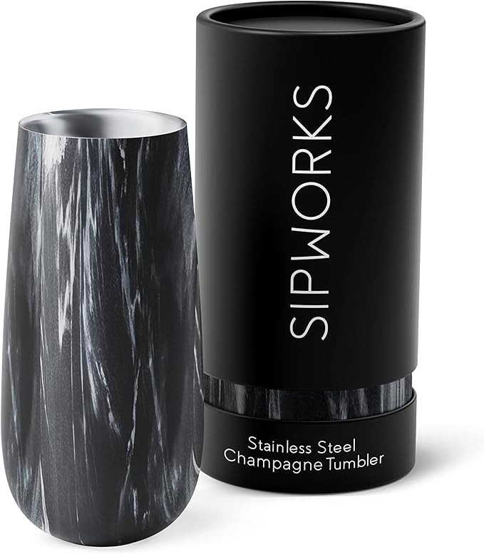 Sipworks Stainless Steel Whiskey Tumbler: Double-Wall Vacuum Insulated Whiskey Nosing Glass, 8-Ou... | Amazon (US)