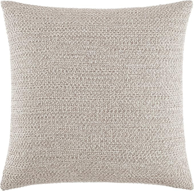 KENNETH COLE NEW YORK Kcny Essentials Beige 16" X 16" Decorative Pillow Knit Throw Pillow, Linen ... | Amazon (US)